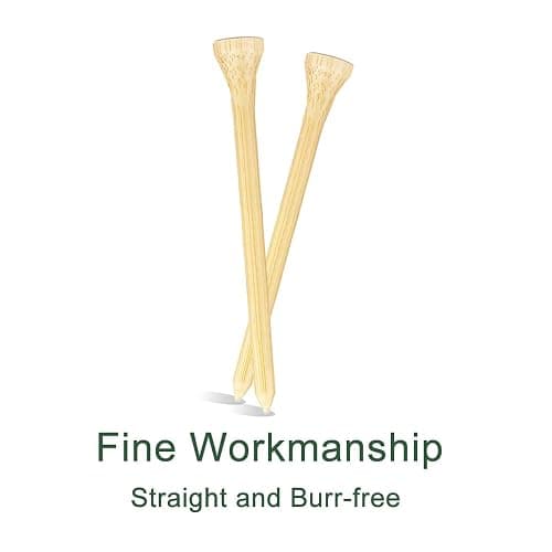 JYWYBF 110 Pcs Bamboo Golf Tees 3 1/4 Inch, Friendly Biodegradable, Long and Tall Golf tees, More Durable and Stable, Ideal for Beginner thumbnail 4