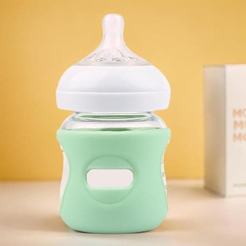 2 Pack Silicone Sleeves Compatible with Philips Avent Glass Baby Bottles 4 oz, to Prevent The Baby Bottles from Breaking, BPA-Free (Green+Light Green) thumbnail 8