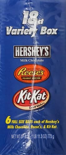 HERSHEY'S, KIT KAT and REESE'S Assorted Milk Chocolate, Full Size Easter Candy Bar Variety Box, 27.3 oz - 18 Count (Pack of 2) thumbnail 9