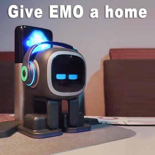 EMOPET AI Desk Robot Companion - ChatGPT Enabled with Voice Commands & Dance Feature, Interactive Robot Pet with Personality, Comes with Charging Home Station thumbnail 6