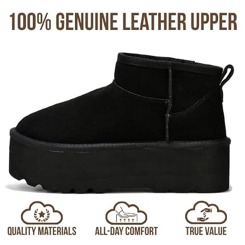 Project Cloud 100% Genuine Leather Ankle Boots for Women - Anti-Slip Memory Foam Insole Womens Boots - Lightweight Winter Womens Shoes, Ankle Booties for Women (Huggy) thumbnail 4