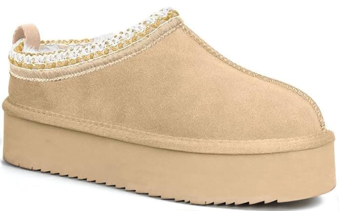 ZERISM Women's Slippers Platform Mini Boots Short Ankle Boot Fur Fleece Lined Sneakers House slippers Anti-Slip Boot For Outdoor - Image 1