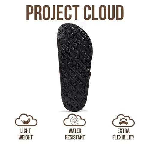 Project Cloud Genuine Leather Flat Sandals Women 2025 Beach Essentials Womens Sandals Memory Foam Vacation Essentials Slides for Women Footwear (Venita) thumbnail 5