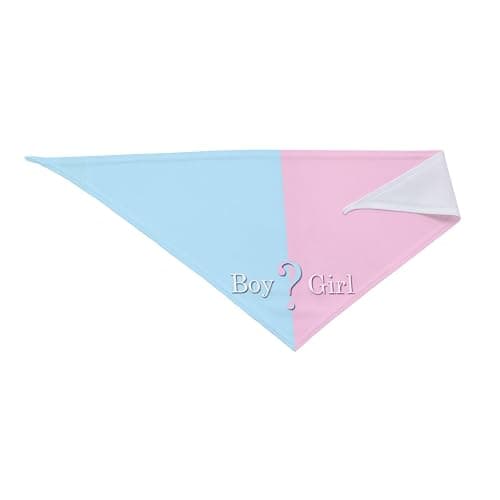vercosee He Or She What Will It Be? Gender Reveal/Baby Announcement Dog Bandana,Pet Neckerchief for Pets Daily Wear Photo Prop Party Supplies (Blue) thumbnail 4