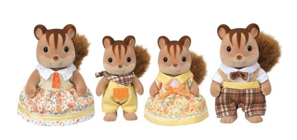 Calico Critters Squirrel Family, Set of 4 Collectible Doll Figures - Image 1