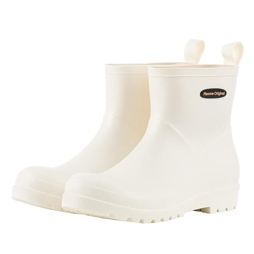 planone Short Rain Boots Women Fashion Waterproof Chelsea Boots for Women Matte Outdoor Garden Shoes Ankle Muck Boots for Ladies Non Slip Work Shoes Rubber Boots with Premium Comfort Insole - Image 1