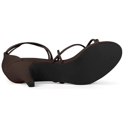 Allegra K Women's Strappy Kitten Heel Lace Up Sandals thumbnail 6