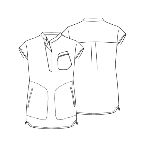 Kitmaz Medical Scrub Tops for Women - Soft Stretch Mandarin Collar Oversized Fit Scrub Shirts with 3 Pockets thumbnail 6