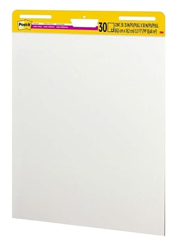 Post-it Super Sticky Easel Pad 25 in x 30 in White 30 Sheets/Pad 2 Pad/Pack Large White Premium Self Stick Flip Chart Paper Super Sticking Power (559) thumbnail 11