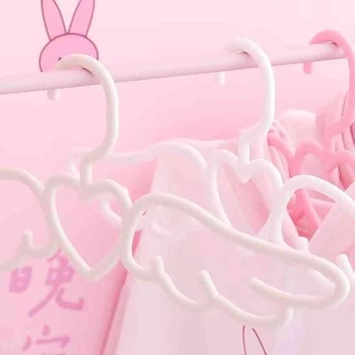 Cute Angel Wing Clothes Hanger - Heart-Shaped Design for Dorm Room - Perfect for Ties, Scarves, and Accessories (20 Pcs) thumbnail 4