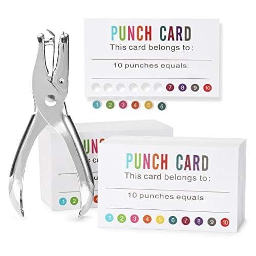 ONEDONE Punch Cards (Pack of 200) Reward Punch Cards for Classroom Behavior Incentive Awards for Kids Students Teachers Home Classroom School Business Loyalty Gift Card - 3.5" x 2" thumbnail 4