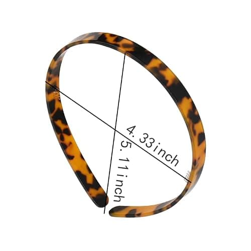 Kefley Tortoise Shell Acetate Headband for Women with Teeth Leopard Print Resin Thin Headbands - Vintage Hairband Headpiece thumbnail 7