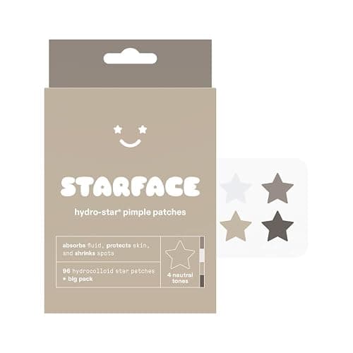 Starface Earth Star BIG PACK, Hydrocolloid Pimple Patches, Absorb Fluid and Reduce Redness, Cute Star Shape and 4 Neutral Colors (96 Count) - Image 1