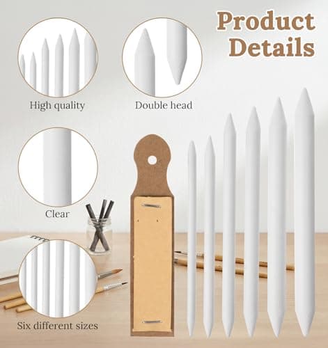 13 Pcs Blending Stumps for Drawing, Paper Blending Sticks Set, Soft Smudge Tool for Sketching, Shading Blending Drawing, Art Supplies for Students, Artists, Beginners Painting Creation thumbnail 2
