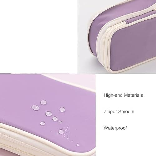 Arnuixty Large Storage Pencil Case Pen Bag with Zipper Big Capacity Pouch Organizer for Office Travel Holder Box thumbnail 9