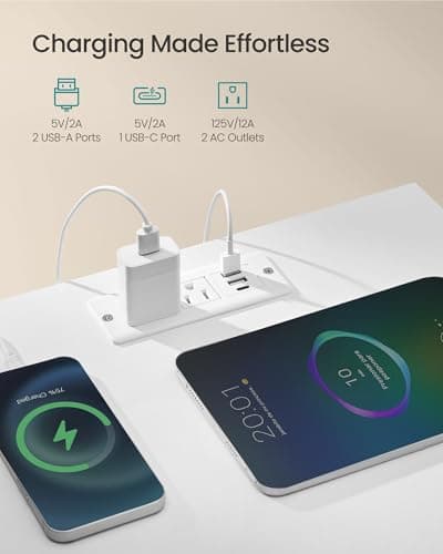 SONGMICS BELLAH Collection - Nightstand with Charging Station and App-Controlled Adjustable LED Lights, Bed Side Table, 2 Drawers and 1 Open Shelf, Modern, Cloud White and Snow White ULGS302WH01S thumbnail 4