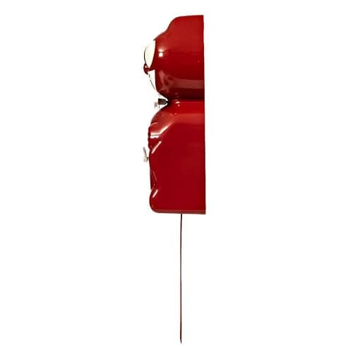 Kit-Cat Klock® Limited Edition Space Cherry Red kit - Iconic Retro Kit Cat Clock with Moving Eyes and Tail, Battery Operated Wall Clock, Made in USA, Perfect for Home Decor, Mid Century Modern Clock thumbnail 4