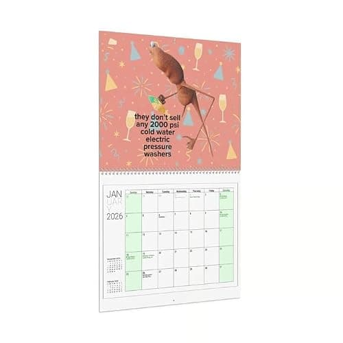 Marcus the Worm 2026 Wall Calendar, Funny VR Chat Meme Gift, Holiday Planner,Robert the Bug,Robert The Worm Hanging Wall Calendar, Perfect for Home or Office thumbnail 4