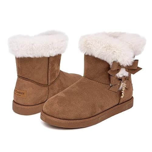 Juicy Couture Girls Winter Boots Warm Insulated Fashion Booties Mid Calf Outdoor Snow Boot for Toddler/Little Kid/Big Kid thumbnail 5