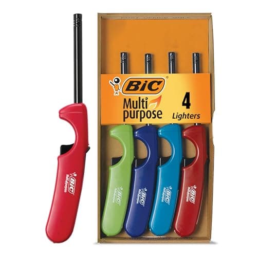 BIC Multi-purpose Lighters, Long Metal Wand for Grills and Fireplaces, Classic Collection, 4-Pack (Colors May Vary) - Image 1