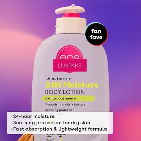 LUXPAKS E.O.S. Shea Better Body Lotion – Vanilla Cashmere, Lightweight & Non-Greasy Moisturizer with 24-Hour Hydration, Made with Natural Shea Butter, Vegan Skincare, 16 fl oz thumbnail 4