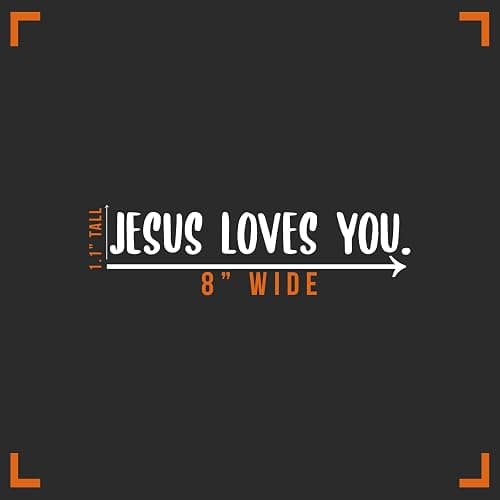 Jesus Loves You Decal Vinyl Sticker Auto Car Truck Wall Laptop | White | 8" x 1" thumbnail 3