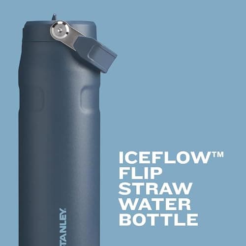 Stanley IceFlow Flip Straw 2.0 Water Bottle 24 oz | Built-In Straw for Travel and Sports | Lightweight and Leak Resistant | Insulated Stainless Steel | BPA-Free | Watermelon thumbnail 5