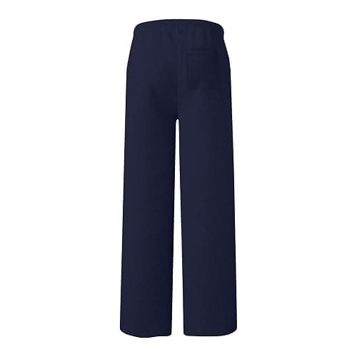 Bacrelax Women's Wide Leg Sweatpants Fleece Lined Baggy Straight Leg Lounge Pants Athletic Joggers with Pockets Fall Outfits thumbnail 5