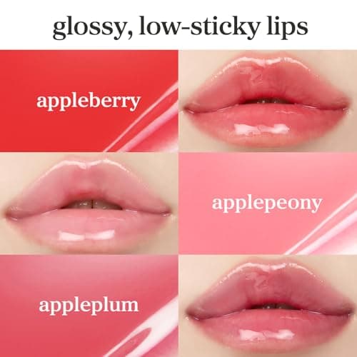 NOONI Korean Lip Oil Set - Appleberry, Applepeony & Appleplum - Long-Lasting, Moisturizing, Revitalizing - Waterproof, No Peel Off, Stocking Stuffers (3EA, 0.12 fl oz) thumbnail 5