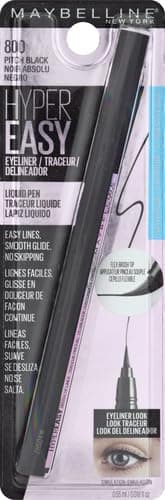 Maybelline Hyper Easy Liquid Pen No-Skip Eyeliner, Satin Finish, Waterproof Formula, Pitch Black, 0.018 Fl Oz thumbnail 2