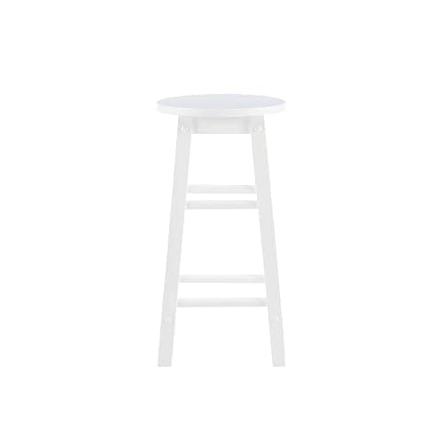 Zeke White 24" Counter Stool with Round Seat by Linon thumbnail 11