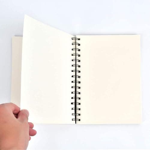 4 Pack A5 Sketchbook, Spiral Cover Blank Page Sketch Book Sketch Pad, Kraft Cover Sketch Drawing Pad Art Book, 50 Sheets Blank Paper Sketch Book for memos, Painting and Graffiti(Black) thumbnail 6