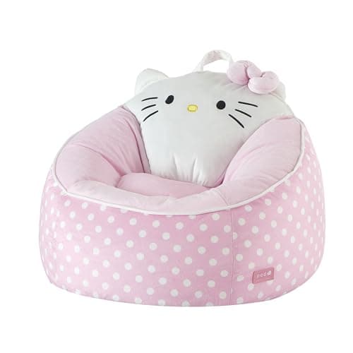 Sanrio Hello Kitty Bean Bag Chair for Kids,Figural Hillside Design by pod, Soft & Durable Fabric, 24x24x17, Comfy Seat for Bedrooms & Playrooms - Image 1