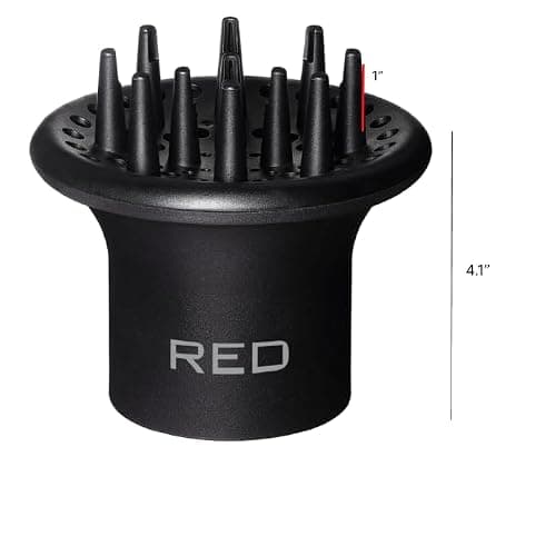 Red by Kiss Hair Dryer Diffuser, Heavy Duty Rubber Grip, Long Prongs for Volume & Root Drying, Compact Design Fits Most Dryers for Fast Drying & Shine Boost and Bouncy Curls thumbnail 4