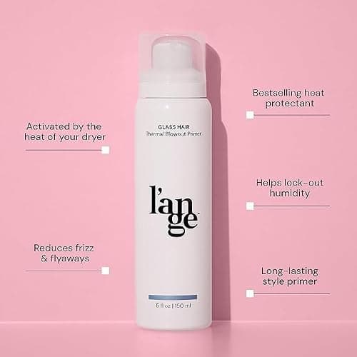 L'ANGE HAIR Glass Hair Thermal Blowout Primer | Heat Protectant Spray for Frizz Control & Shine | Blow Dry Support Styling Mist | For All Hair Types | 5 fl oz thumbnail 2