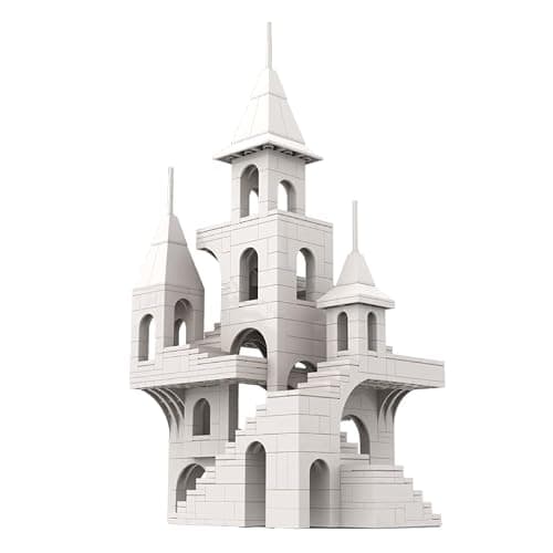 AIYIMUSIDEEN White Sky Castle Building Block,Architecture Building Blocks(580PCS Gifts for Adults and Kids - Image 1
