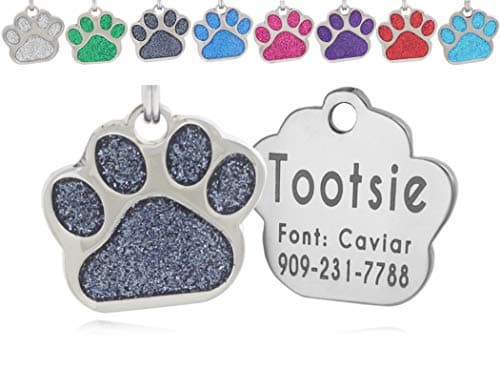 Pet ID Tag, Glitter Paw Bling, Cat ID Tag, Dog ID Tag, Custom Engraved, Dog Name Tag, Cat Name Tag, Dog Tags Personalized, Cat Tags Personalized, Pet Tag Personalized thumbnail 8