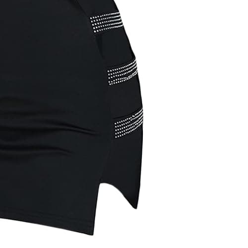 Loalirando Abito Corto Sexy Donna Mini Abito Estivo Vestito Elegante Senza Spalline Nero Clubwear Festa thumbnail 7