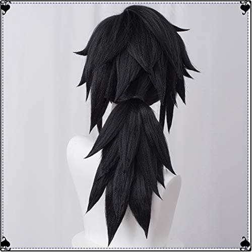 LABEAUTÉ Anime Black Cosplay Wigs for Giyuu Short Wig Halloween Wig Character Wig Cosplay Clothes for Demon Slayer: Kimetsu no Yaiba thumbnail 6