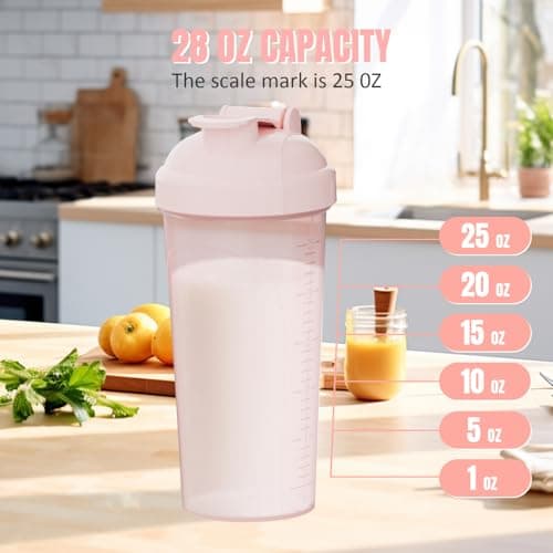 PZMLOASN Protein Shaker Bottle 2-Pack | Shaker Bottle 28oz/800ml thumbnail 4
