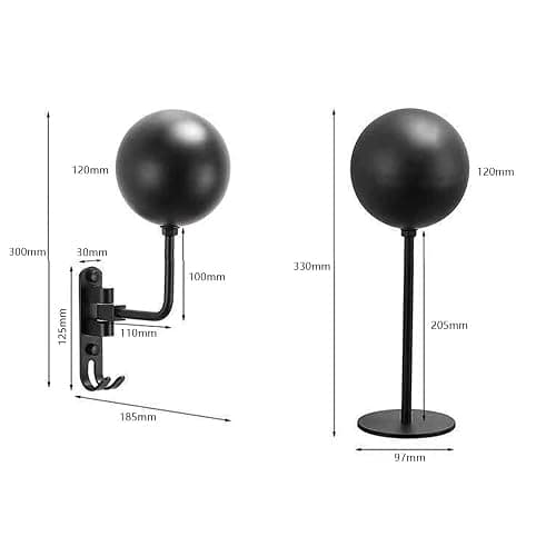 QISUO Helmet Rack, Motorcycle Helmet Holder Metal Hat Storage Rack Floor-Mounted Helmet Hanger Display Stand for Helmets Hats Caps Wigs thumbnail 2