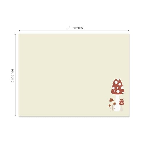 Woodland Mushroom Sticky Note Pads / 4" x 3" Whimsical Sticky Notes/Set of 6 Pads / 50 Sheets Per Pad/Trendy Gift Idea/Made in The USA thumbnail 6