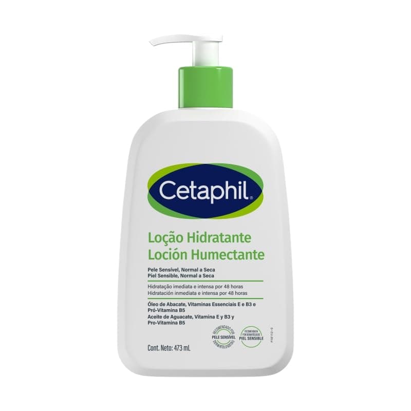 CETAPHIL® Loción Humectante Corporal y Facial 473 ml | Hidratación 48h con Niacinamida, Vitamina E, Dimeticona y Aceite de Aguacate | Textura Ligera y No Grasa - Image 1