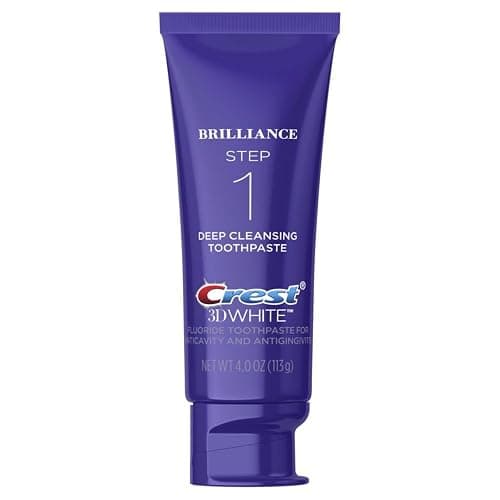 Crest 3D White Brilliance 2 Step Kit, Crest 3D White Toothpaste, Deep Clean Toothpaste (4oz) + Teeth Whitening Gel (2.3oz) thumbnail 9
