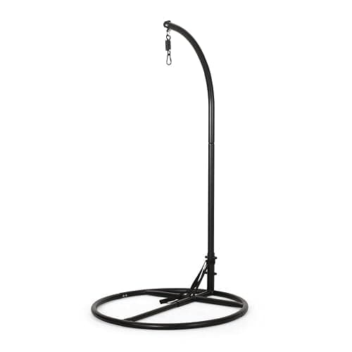 JvFun Heavy Duty Hammock Chair Stand Only, 330 lbs Weight Capacity Hanging Chair Base for Indoor Outdoor Use, Steel Frame, Fits Most Hammock Swing Chairs - Image 1