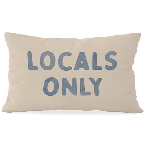 Wheatwin Beachy Surf Throw Pillow Cover 12x20, Blue Coastal Surf Room Decor, Outdoor Lumbar Pillow Cover, Preppy Beach Bar Sofa Couch Decor - Image 1