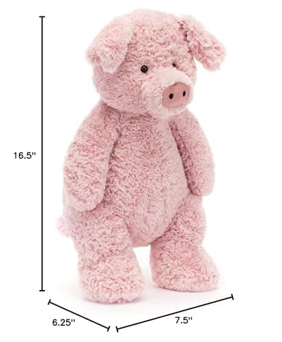 Jellycat Barnabus Pig Stuffed Animal, Huge 16.5 inches - Farmyard Plush Toy - Classic Children's Gift thumbnail 2