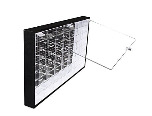 JACKCUBE Design Hot Wheels 1/64 Scale Diecast Display Case Storage Cabinet Shelf Wall Mount Rack for 56 Hot Wheels(Black, 24.61 x 13.78 x 2.05 inches)-MK184 thumbnail 5