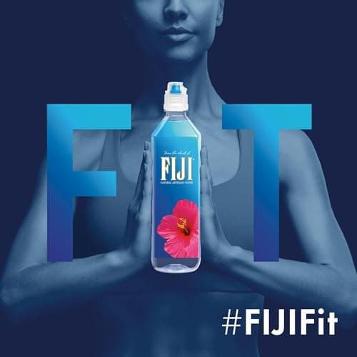 FIJI Natural Artesian Bottled Water 700mL / 23.7 Fl Ounce (Pack of 12) - Sports Cap - 100% Natural Electrolytes thumbnail 6