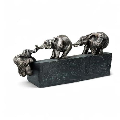 Vaudagio Sculpture “Family Ties” - Timeless Symbol of Family & Team Togetherness - Ornament 17 inch Long - Statue Elephant as a Gift or Decoration - Elephants Stronger Together thumbnail 8